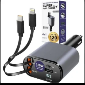 120w – 4 in 1 Car Charger